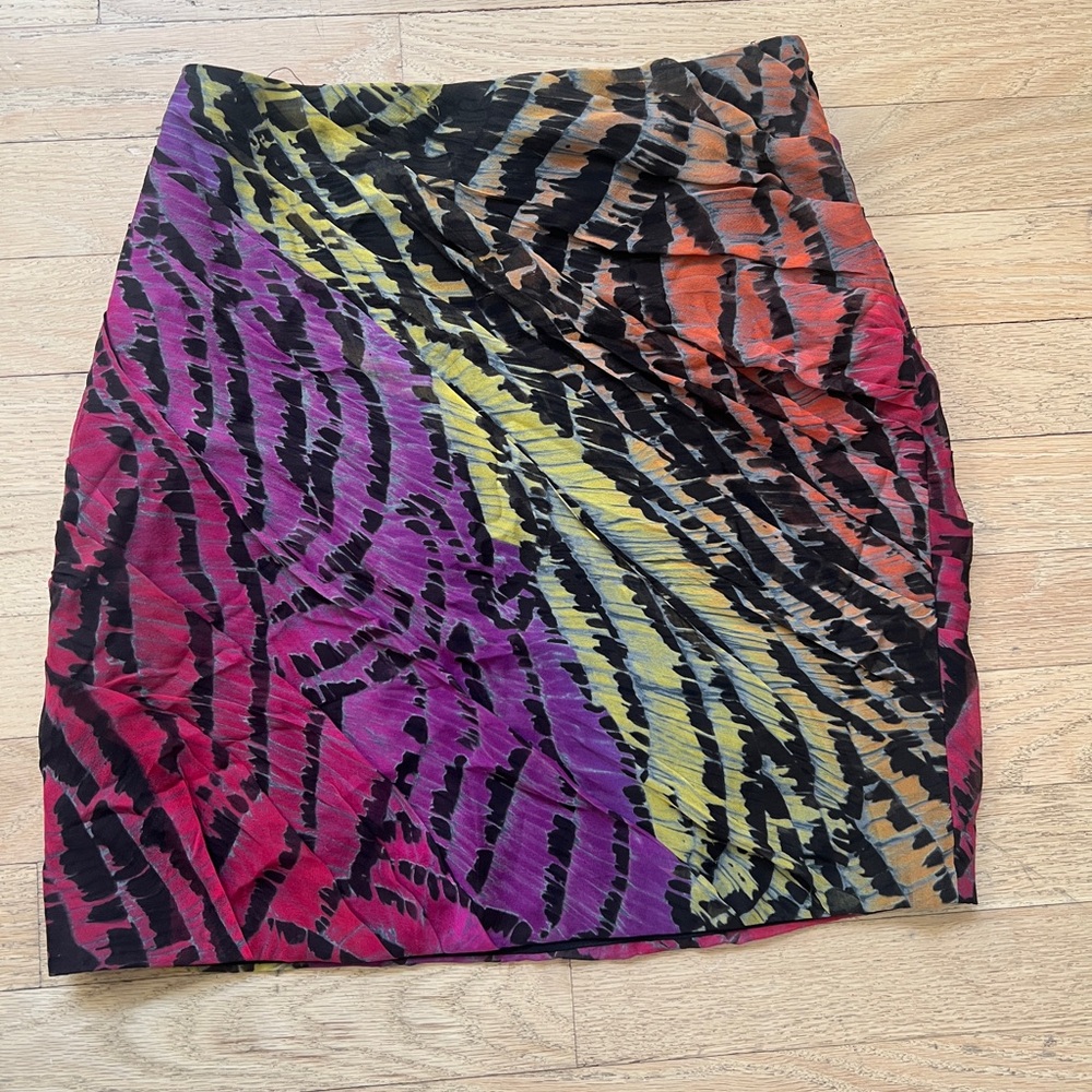 Diane von Furstenberg , mini , silk , tie dye skirt